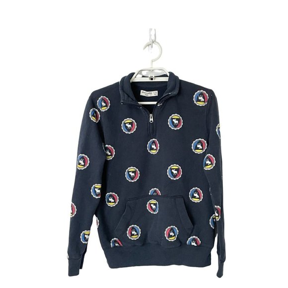Abercrombie & Fitch Other - abercrombie 11/12 quarter zip pullover boys logo sweatshirt